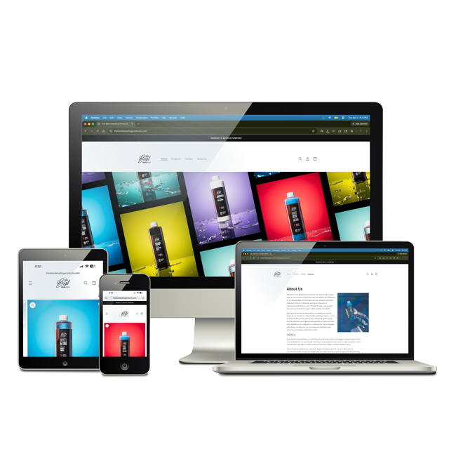 Seattle product photography for The Best Detailing Products - images displayed across all devices, Elemental Brand Photography Seattle