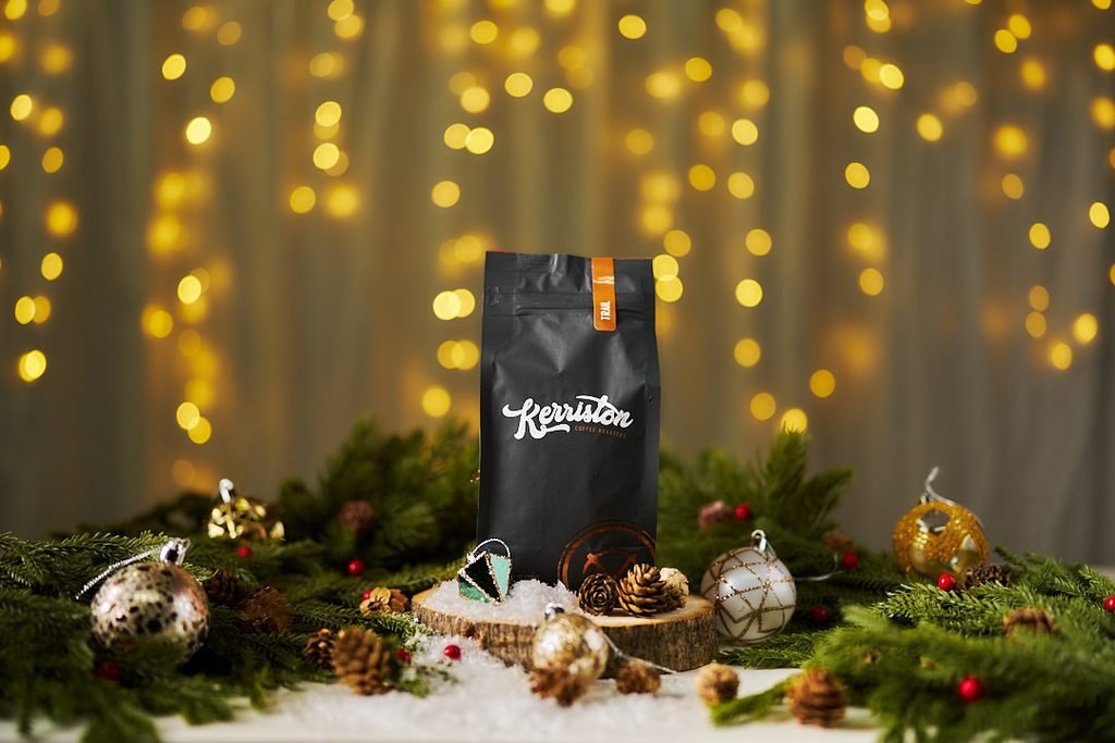 Holiday product photo shot to make the product the hero and stylized with an elegant holiday flare.