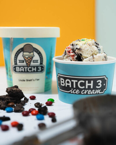 Seattle product photography for Batch 3 Ice Cream in Maple Valley, WA. A cup packed with a crowd favorite puts the product front and center - evergreen product photography for a curiosity-driven small-batch Pacific Northwest ice cream brand. Seattle Product Photography - Batch 3 Ice Cream Cup Showcasing A Favorite Flavor - Artisan Small-Batch Ice Cream Pacific Northwest - Batch 3 Ice Cream - Maple Valley, WA - Elemental Brand Photography