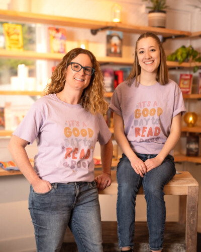 Seattle brand photography for Branches Booknook inside House & Hazel in Maple Valley, WA. A portrait of the mother-daughter duo behind this curated independent bookshop - personal brand storytelling that puts a human face to a Pacific Northwest small business built on a love of literature. Seattle Brand Photography - Mother-Daughter Founders of Branches Booknook - Independent Bookshop Inside House and Hazel - Maple Valley, WA - Elemental Brand Photography