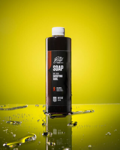 Seattle product photography for The Best Detailing Products. A crisp, clean product shot of car wash soap - professional-level product photography for a Pacific Northwest car detailing brand that serves both enthusiasts and professional detailers. Seattle Product Photography - The Best Detailing Products Car Wash Soap Product Shot - High-Performance Car Care Pacific Northwest - Elevated Product Photography - Elemental Brand Photography